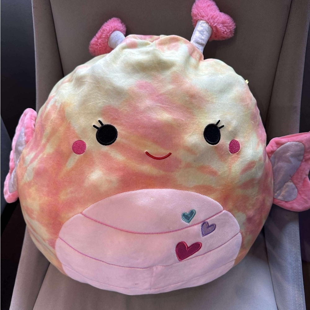 Squishmallow 16" Balia, the Tie Dye Butterfly w/Hearts Plush No Tags